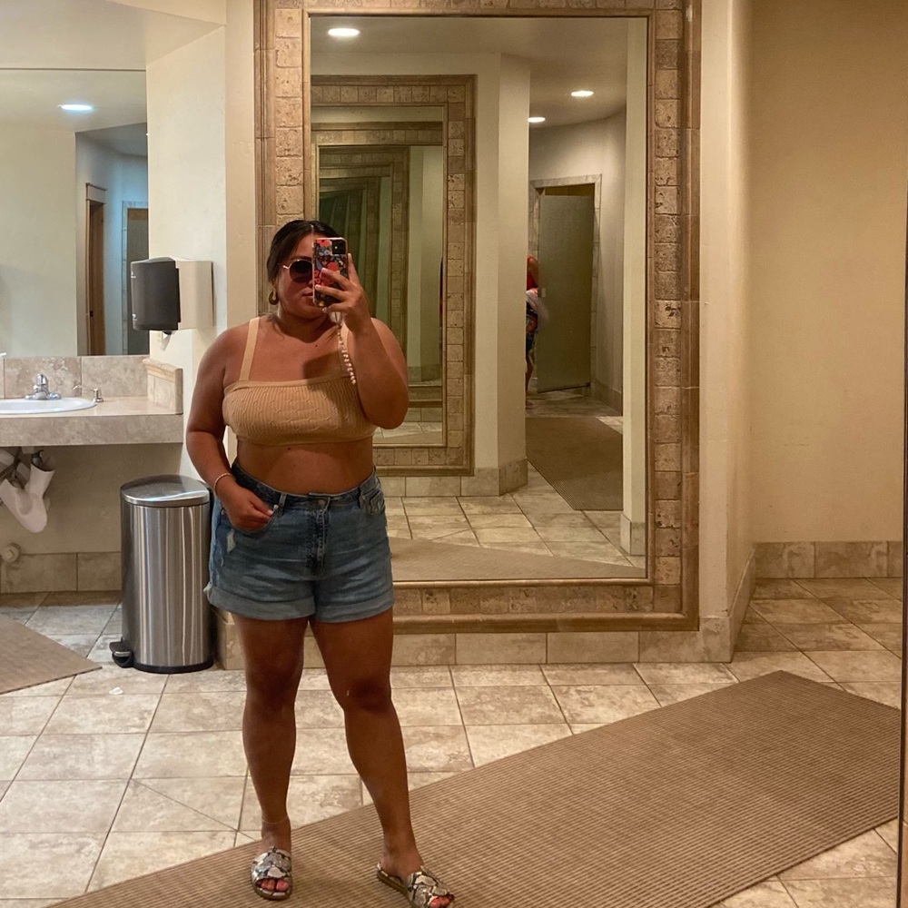 Cropped Tan Tank